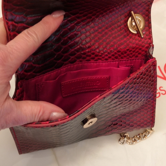 Valentino Red Crossbody Croc Handbag - Picture 7 of 7